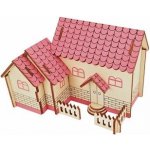 Woodcraft Dřevěné 3D puzzle Fialový dům 20 ks – Zbozi.Blesk.cz