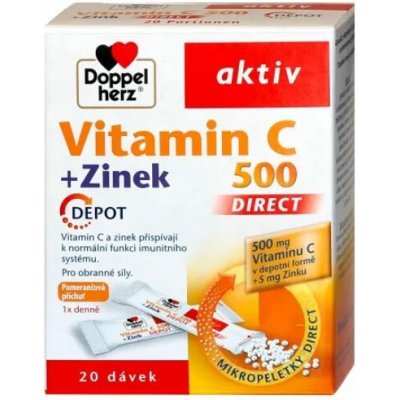 Doppelherz Vitamin C 500 Direct 20 sáčků – Hledejceny.cz