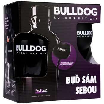 Bulldog Gin 40% 0,7 l (dárkové balení 1 sklenice)