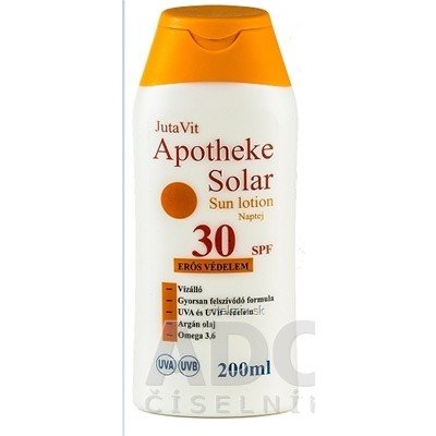 JutaVit Apotheke Solar Sun lotion SPF30 opalovací mléko 200 ml – Zboží Dáma