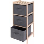 Home Styling Collection Skládací regál s textilními zásuvkami, 65 cm – Zboží Dáma