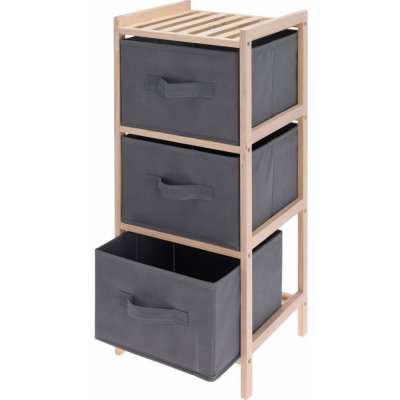 Home Styling Collection Skládací regál s textilními zásuvkami, 65 cm – Zboží Dáma