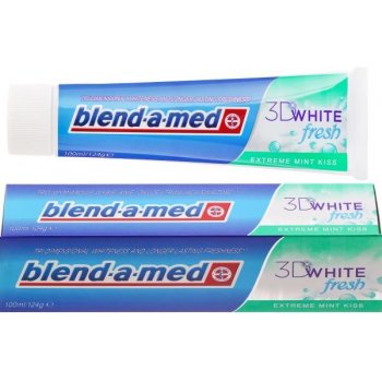 Blend-a-med 3D White Fresh bělicí zubní pasta pro svěží dech příchuť Extreme Mint Kiss (Tri Dimensional Whiteness and Longer Lasting Freshness) 100 ml