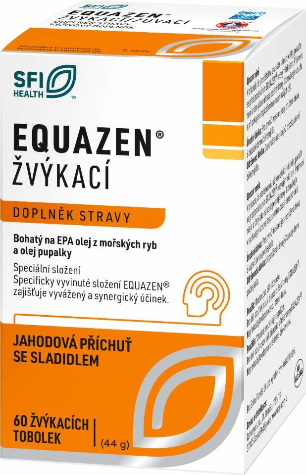 Equazen žvýkací jahodová příchuť 60 tablet