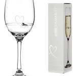 Diamante sklenice na bílé víno se Swarovski krystaly Petit Heart 240 ml – Zboží Mobilmania