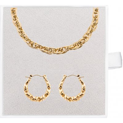 Franco Bene Pozlacený set s detailem zkroucení 2242 – Sleviste.cz