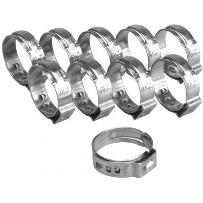 Spona na hadici, 10ks, ⌀21mm, INOX EXTOL PREMIUM – Sleviste.cz