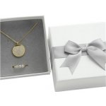 Šperky4U krabička bílá se šedou mašlí KR0314-GR – Zboží Dáma