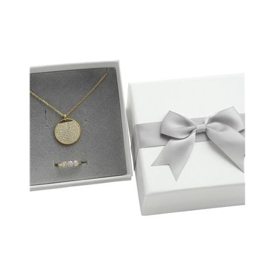 Šperky4U krabička bílá se šedou mašlí KR0314-GR – Zboží Dáma