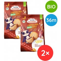 FruchtBar BIO Plněné sušenky kešu, datle, kakao 2 x 120 g