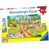 Puzzle Ravensburger Den v zoo 2 x 24 dílků