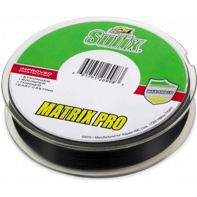 sufix pletená šnůra suf matrix pro black 250m nosnost 36kg průměr 0,35mm – Hledejceny.cz