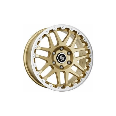 ETABETA COMBAT CV 10x22 5x127 ET32 gold matt lip + cap polished – Sleviste.cz