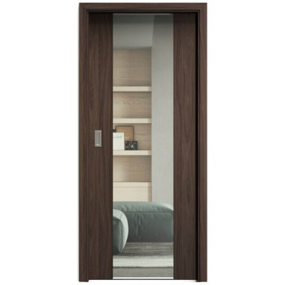 Sapeli Harmonie Komfort M40 posuvné ořech 80 x 210 cm Čiré sklo – Hledejceny.cz
