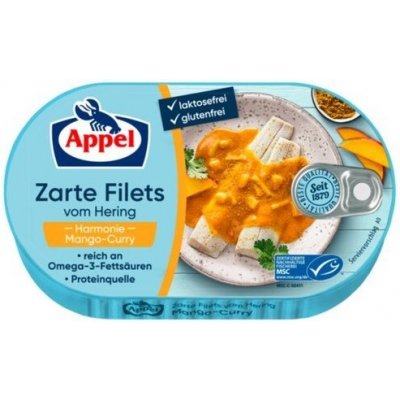 Appel Harmonie sleďové filety a mangem a kari 200 g – Zboží Dáma
