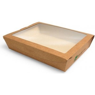 Papstar ový box na salát s PLA oknem Pure 1000ml 180 130 45mm