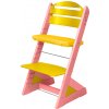 Dětský stoleček s židličkou Jitro rostoucí židle Plus barevná Růžová + žlutá