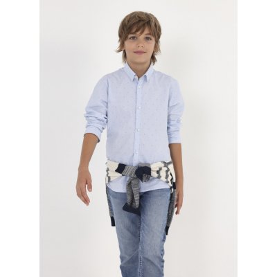 Mayoral košile s dlouhým rukávem a vzorem světle modrá – Zboží Dáma