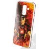 Pouzdro a kryt na mobilní telefon Samsung Pouzdro Marvel Iron Man 003 TPU ochranné silikonové s motivem Samsung Galaxy A6 Plus 2018 oranžové