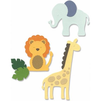 Sizzix vyřezávací kovové šablony Thinlits ZOO zvířátka 8 ks – Hledejceny.cz