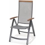 Sunfun Lara Zahradní křeslo, ocel, eukalyptové dřevo, 56 cm – Hledejceny.cz