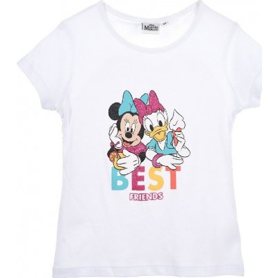 Disney dívčí tričko s potiskem minnie mouse disney bílé