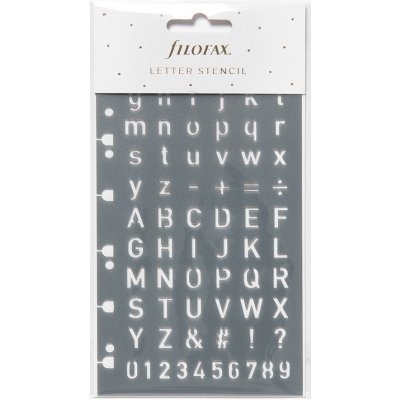 Filofax Šablona na písmena náplň osobních A5 diářů 1 ks – Zboží Živě