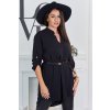 Dámské šaty Fashionweek Italská dlouhá košile tunika připomínající košilové šaty K59100-24 černá