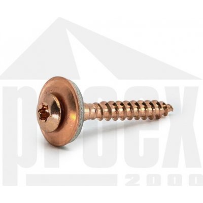 Klempířský vrut s podložkou 4,5x35mm POMĚDĚNÝ - (Mungo) – Hledejceny.cz