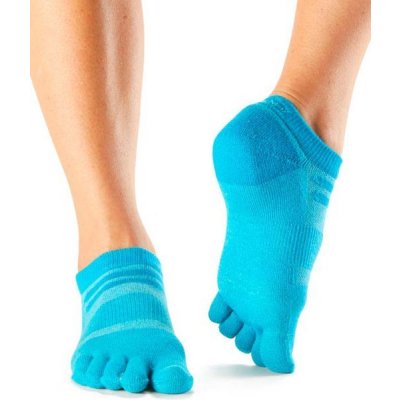 ToeSox MEDIUMWEIGHT NO SHOW sportovní prstové ponožky tyrkysová – Zboží Mobilmania