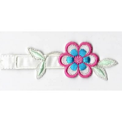 N152, Nažehlovačka, Květina možností záhybu na okraj oblečení, 7,5x2,3 cm, 1ks – Sleviste.cz