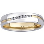 SILVEGO Snubní stříbrný prsten pozlacený žlutým zlatem s Brilliance Zirconia SHG2050ZGPW – Zboží Mobilmania
