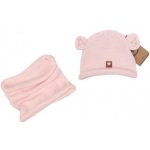 Z&Z Pletená čepice s bambulemi šálou a rukavičky 3v1 růžová – Zboží Mobilmania