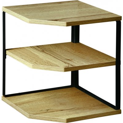 Kesper Rohová kuchyňská police se třemi policemi, 26 x 28 cm hnědý – Hledejceny.cz