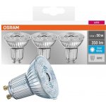 Osram sada 3x LED žárovka GU10, PAR16, 4,3W, 350lm, 4000K, neutrální bílá – Zboží Živě