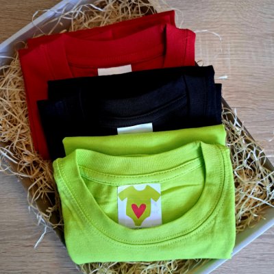 Boodyy trička s krátkým rukávem zelená černá červená – Zboží Dáma