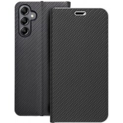 Pouzdro Forcell LUNA Book Carbon SAMSUNG Galaxy A14 4G černé