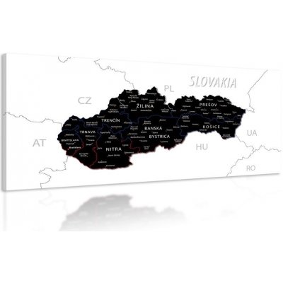 Obraz moderní mapa Slovenska - 100x50 – Zboží Mobilmania