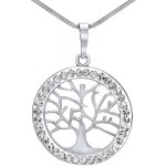 SILVEGO stříbrný přívěsek strom života se Swarovski Crystals SILVEGOB16088 – Zboží Dáma