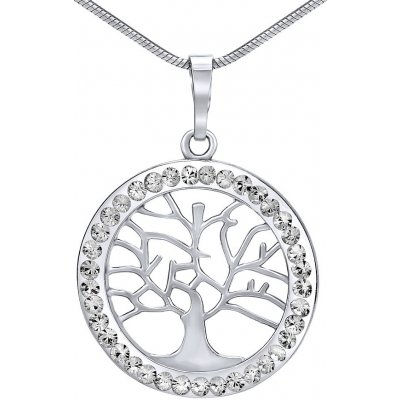 SILVEGO stříbrný přívěsek strom života se Swarovski Crystals SILVEGOB16088 – Zboží Dáma