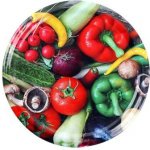 Víčko na zavařovací sklenice 10ks, 82mm, motiv zelenina – Sleviste.cz