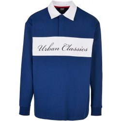 Urban Classics Oversized Rugby Longsleeve modré