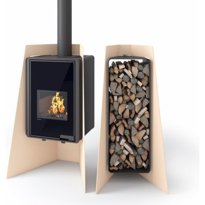 Flamingo DELUXE 3 Stojan na dřevo hnědá sametová – Zboží Mobilmania