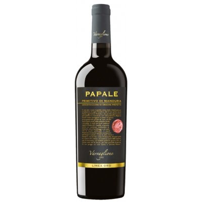 Varvaglione Primitivo Di Manduria Papale Oro 2021 DOP 14,5% 0,75 l (holá láhev) – Zboží Dáma