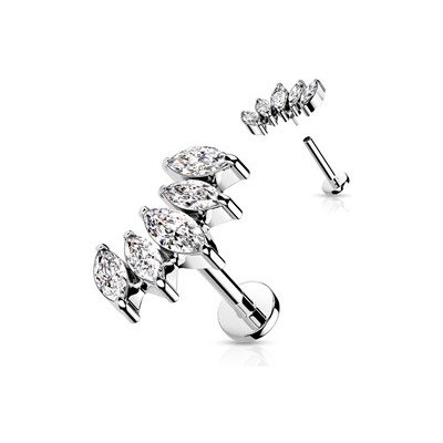 Šperky4U Labreta cartilage piercing LB0041ST-1206 – Zboží Dáma