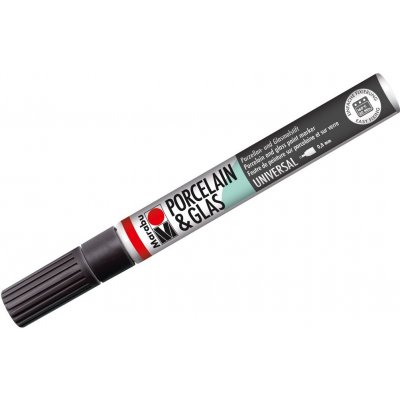 Marabu Popisovač na sklo a porcelán černý hrot 0,8 mm – Zboží Dáma