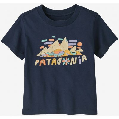 Patagonia Baby Graphic T-Shirt fitz roy superbloom/new navy – Zboží Mobilmania