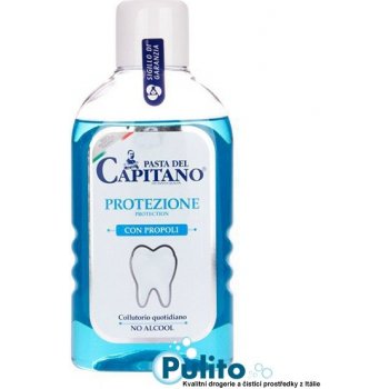 Pasta del Capitano Antiplacca antibakteriální ústní voda proti zubnímu plaku 400 ml