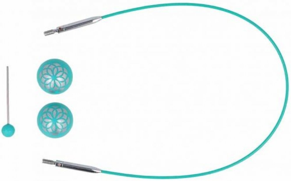KnitPro Thin&Flex - Câble Pivotant 360° Pour Aiguilles à Tricoter, 40 Cm, Couleur Violette, 1 Pièce