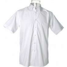 Kustom Kit pánská popelínová pracovní košile s krátkým rukávem bílá
